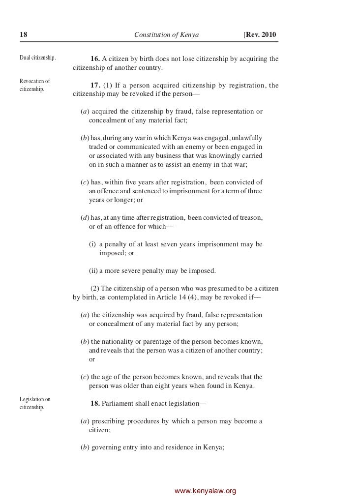The Constitution Of Kenya Pdf
